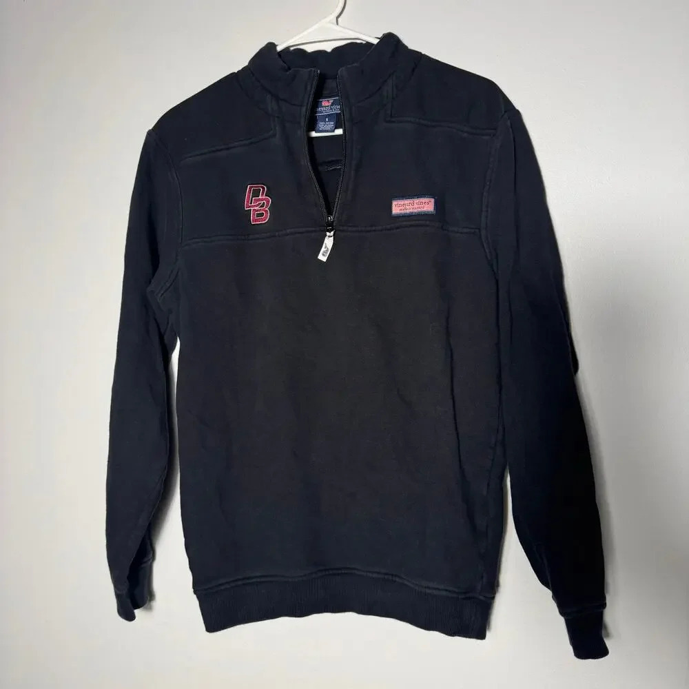 Vineyard Vines Unisex Navy 1/4 zip pullover‎ Jacket size S 100% cotton DB